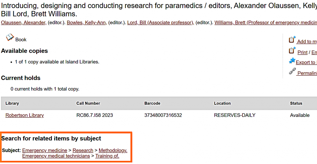 Library Catalogue Tutorial Script | ROBERTSON LIBRARY