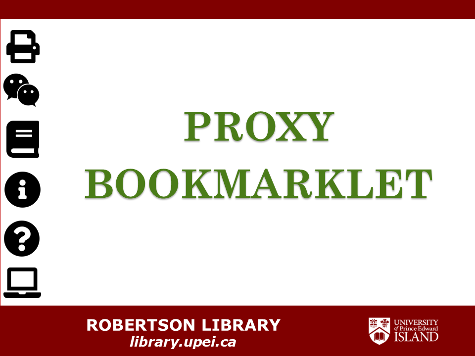Proxy bookmarklet title slide