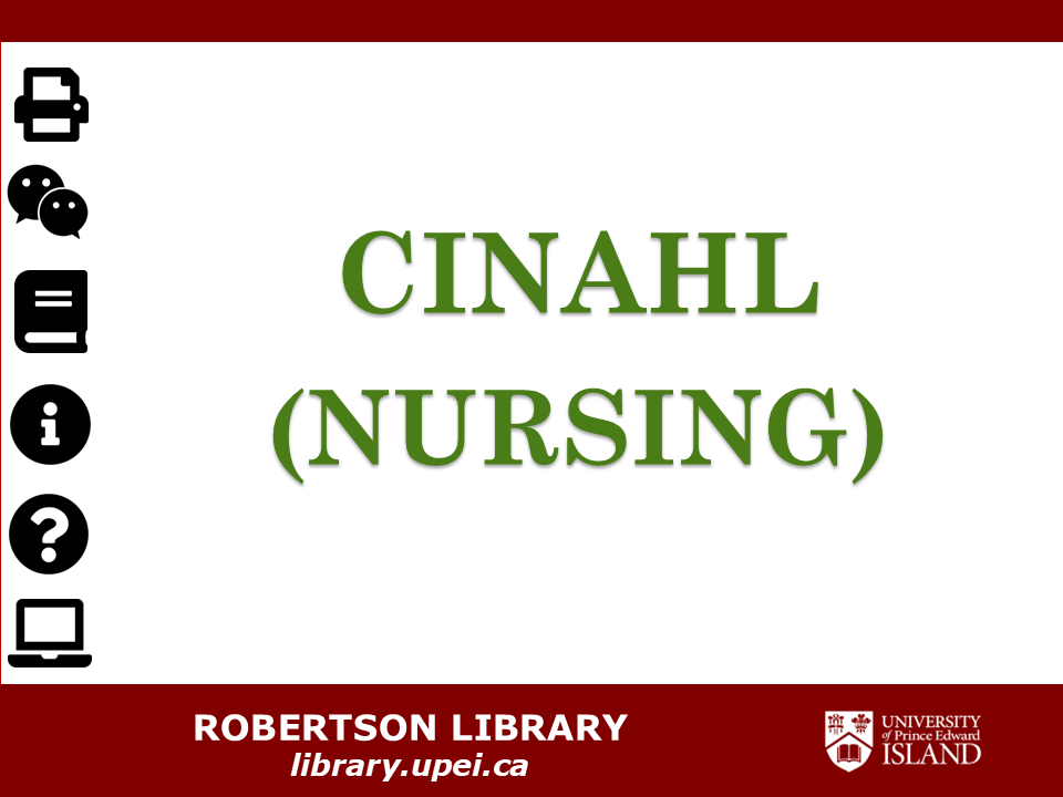 CINAHL (Nursing) title slide