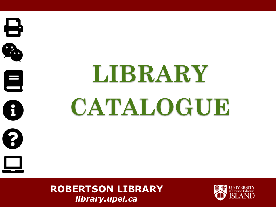 Library catalogue title slide